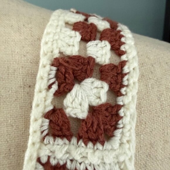 MARINE LAYER Women's Celeste Crochet Mini Dress Brown White Square Neck Med NWT - Picture 5 of 16